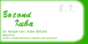 botond kuba business card